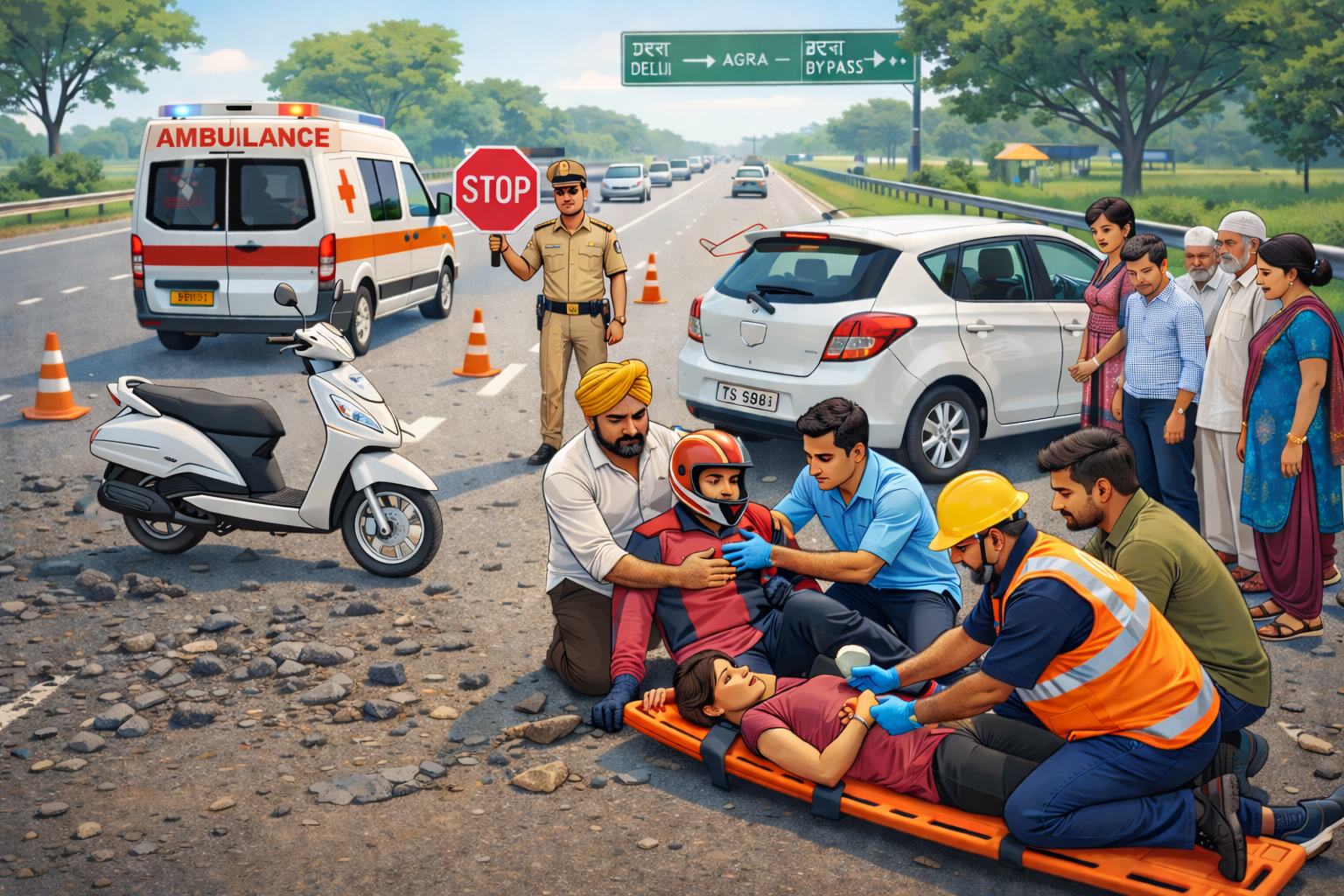 Mortor Insurance Illustration